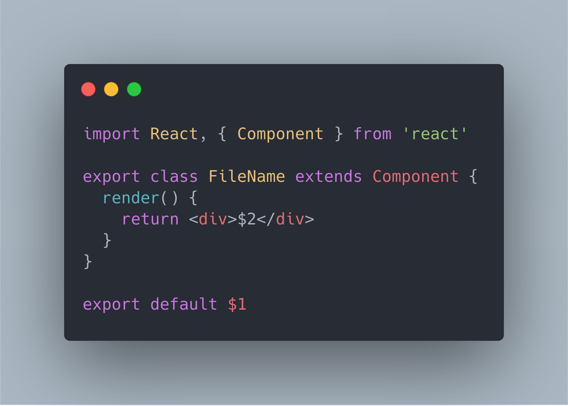 React Snippets in VS Code